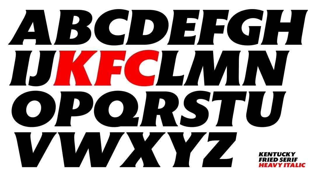 KFC肯德基全新定制字体 Kentucky Fried